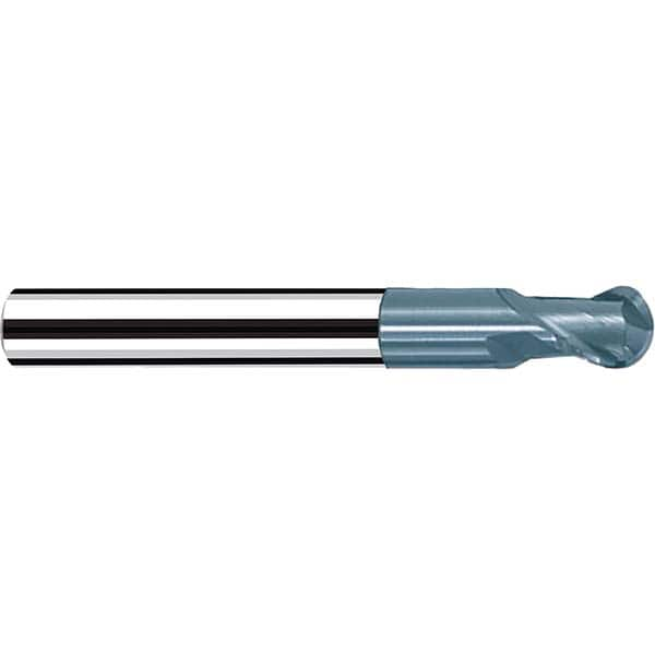 Fraisa - 1/8" Diam, 1/8" LOC, 2 Flute Solid Carbide Ball End Mill - Makers Industrial Supply