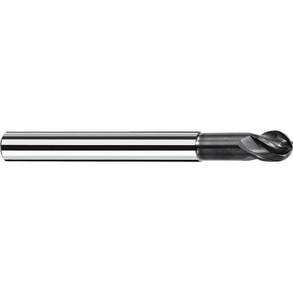 Fraisa - 3/16" Diam, 3/16" LOC, 4 Flute Solid Carbide Ball End Mill - Makers Industrial Supply