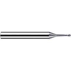 Fraisa - 0.8mm Diam, 0.65mm LOC, 2 Flute Solid Carbide Ball End Mill - Makers Industrial Supply