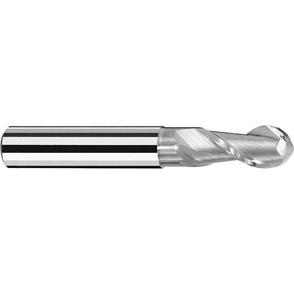 Fraisa - 3/8" Diam, 3/8" LOC, 2 Flute Solid Carbide Ball End Mill - Makers Industrial Supply