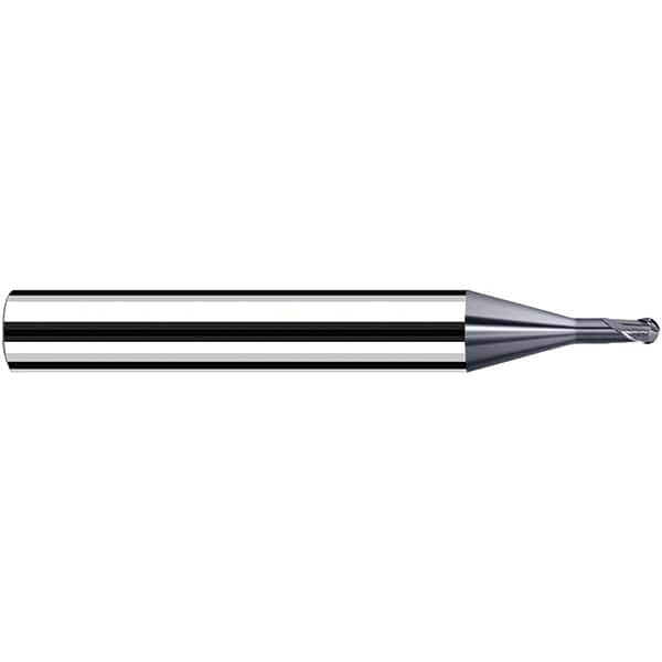 Fraisa - 0.6mm Diam, 3.6mm LOC, 2 Flute Solid Carbide Ball End Mill - Makers Industrial Supply