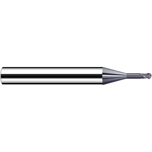 Fraisa - 0.6mm Diam, 3.6mm LOC, 2 Flute Solid Carbide Ball End Mill - Makers Industrial Supply