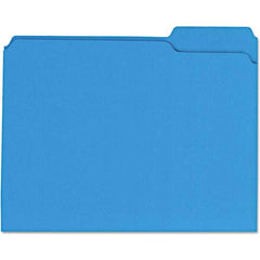 UNIVERSAL - File Folders, Expansion Folders & Hanging Files Folder/File Type: File Folders with Top Tab Color: Blue - Makers Industrial Supply