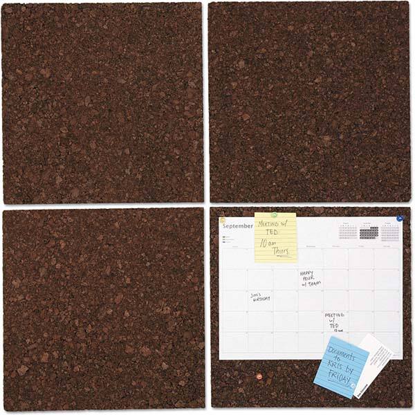 UNIVERSAL - Cork Bulletin Boards Style: Bulletin Color: Dark Brown - Makers Industrial Supply