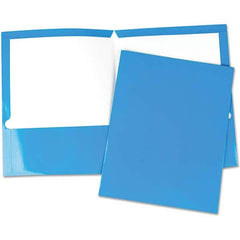 UNIVERSAL - File Folders, Expansion Folders & Hanging Files Folder/File Type: Pocket Folders Color: Blue - Makers Industrial Supply