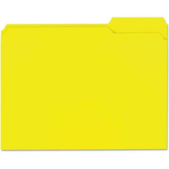 UNIVERSAL - File Folders, Expansion Folders & Hanging Files Folder/File Type: File Folders with Top Tab Color: Yellow - Makers Industrial Supply