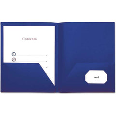 UNIVERSAL - File Folders, Expansion Folders & Hanging Files Folder/File Type: Pocket Folders Color: Navy Blue - Makers Industrial Supply