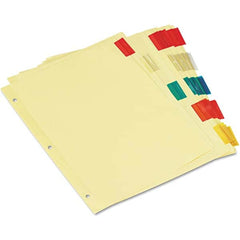 UNIVERSAL - Tabs, Indexes & Dividers Indexes & Divider Type: Customizable Size: 8-1/2 x 11 - Makers Industrial Supply