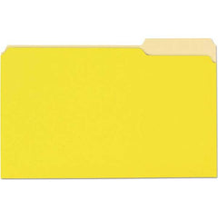 UNIVERSAL - File Folders, Expansion Folders & Hanging Files Folder/File Type: File Folders with Top Tab Color: Light Yellow - Makers Industrial Supply