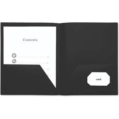 UNIVERSAL - File Folders, Expansion Folders & Hanging Files Folder/File Type: Pocket Folders Color: Black - Makers Industrial Supply