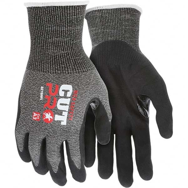 MCR Safety - Size M, ANSI Cut Lvl A3, Puncture Lvl 4, Abrasion Lvl 4, Foam Nitrile Coated Cut & Puncture Resistant Gloves - Makers Industrial Supply