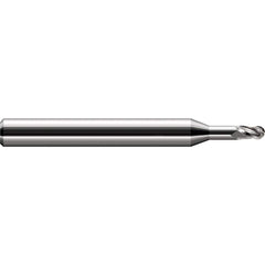 Harvey Tool - Ball End Mills; Mill Diameter (mm): 0.50 ; Mill Diameter (Decimal Inch): 0.0200 ; Number of Flutes: 3 ; Length of Cut (Decimal Inch): 0.0300 ; Material: Solid Carbide ; Overall Length (Inch): 2-1/2 - Exact Industrial Supply