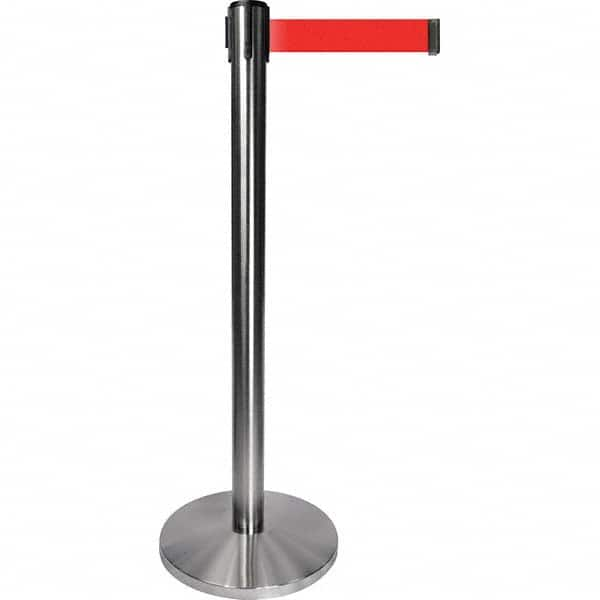 Tensator - Barrier Posts Type: Tensabarrier Post Post Color/Finish: Satin Chrome - Makers Industrial Supply