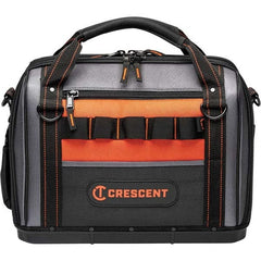 Crescent - 32 Pocket, Polyester, Black/Orange Closed Top Tool Bag - Makers Industrial Supply