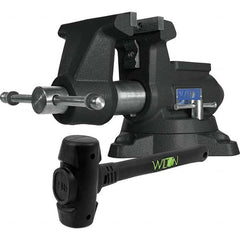 Wilton - 5-1/2" Jaw Width x 6" Jaw Opening, 3-5/8" Throat Depth, Bench & Pipe Combination Vise - Makers Industrial Supply