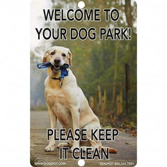 DOGIPOT - Pet Waste Station Accessories Type: Reflective Pet Sign Material: Aluminum - Makers Industrial Supply