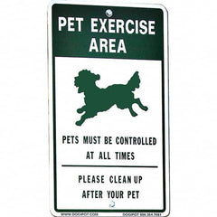 DOGIPOT - Pet Waste Station Accessories Type: Reflective Pet Sign Material: Aluminum - Makers Industrial Supply