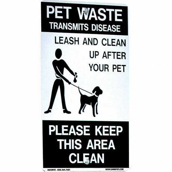 DOGIPOT - Pet Waste Station Accessories Type: Reflective Pet Sign Material: Aluminum - Makers Industrial Supply