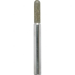 Grinding Pins; Abrasive Head Diameter (Inch): 3/8; Abrasive Head Thickness (Inch): 1; Abrasive Material: Diamond; Grit: 40; Grade: Extra Coarse; Head Length: 1 in; Head Shape: Ball Nose