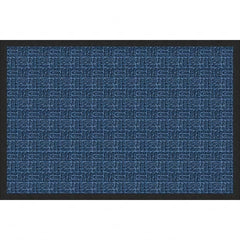 Entrance Mat: 5' Long, 3' Wide, Olefin Surface Indoor & Outdoor, Medium-Duty Traffic, Rubber Base, Blue