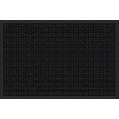 Entrance Mat: 5' Long, 3' Wide, Polypropylene Surface Indoor & Outdoor, Medium-Duty Traffic, Rubber Base, Charcoal