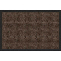 Entrance Mat: 6' Long, 4' Wide, Olefin Surface Indoor & Outdoor, Medium-Duty Traffic, Rubber Base, Brown