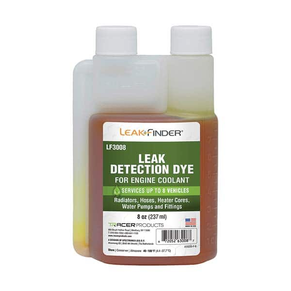 Leak Finder - Automotive Leak Detection Dyes Applications: Coolant Container Size: 8 oz. - Makers Industrial Supply