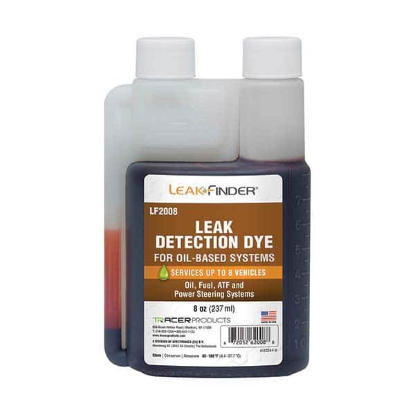 Leak Finder - Automotive Leak Detection Dyes Applications: Engine Oil; Transmission Fluid; Fuel Container Size: 8 oz. - Makers Industrial Supply