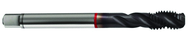 M18x2.5 6H 4-Flute Cobalt Red Ring Semi-Bottoming 40 degree Spiral Flute Tap-TiCN - Makers Industrial Supply