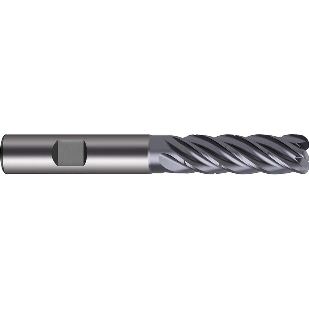 Guhring - 6mm Diam 5 Flute Carbide 0.5mm Corner Radius End Mill - Makers Industrial Supply