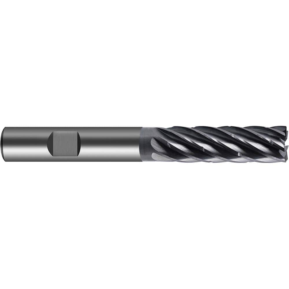 Corner Radius End Mill Head: 2-1/4″ LOC, 7 Flutes Solid Carbide, nano-A Coated, Series 6998