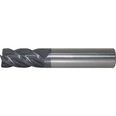 Corner Radius End Mill: 3/16″ Dia, 3/8″ LOC, 0.015″ Radius, 4 Flutes, Solid Carbide 2″ OAL, 3/16″ Shank Dia, 40 ° Helix, AlTiN+ Coated, Corner Radius End, Centercutting, Series 6/44