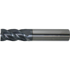 Square End Mill: 3/4'' Dia, 1-1/2'' LOC, 3/4'' Shank Dia, 4'' OAL, 4 Flutes, Solid Carbide Single End, AlTiN+ Finish, Spiral Flute, 40 ° Helix, Centercutting, RH Cut, RH Flute, Series 6/44