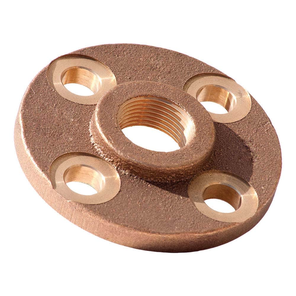 Merit Brass - Brass & Chrome Pipe Fittings Type: Threaded Flange Fitting Size: 2-1/2 - Makers Industrial Supply