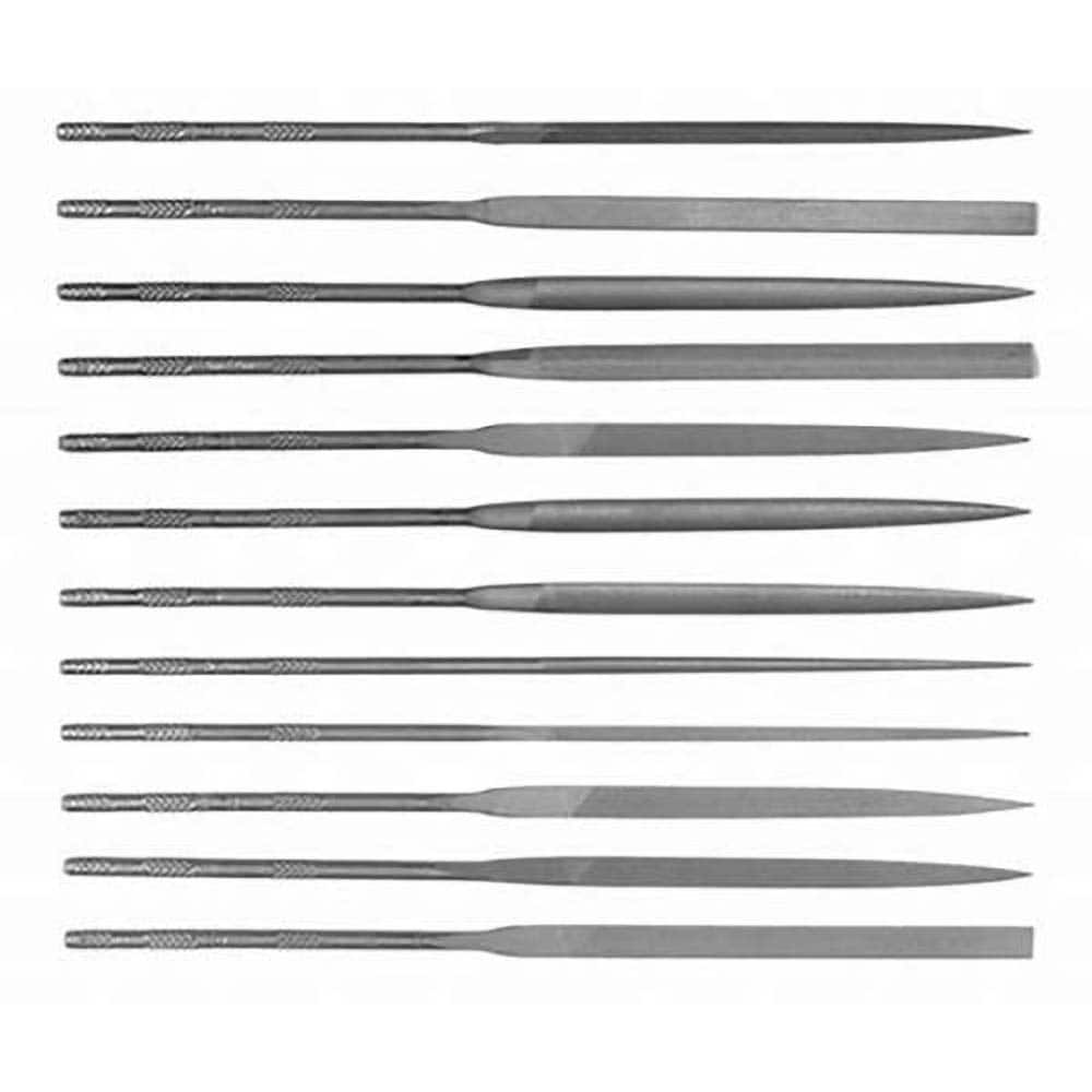 Simonds File - File Sets File Set Type: Needle File Types Included: Square; Round; Half Round; Slitting; Flat; Marking; Knife; Crossing; Three Square; Barrette; Equalling - Makers Industrial Supply