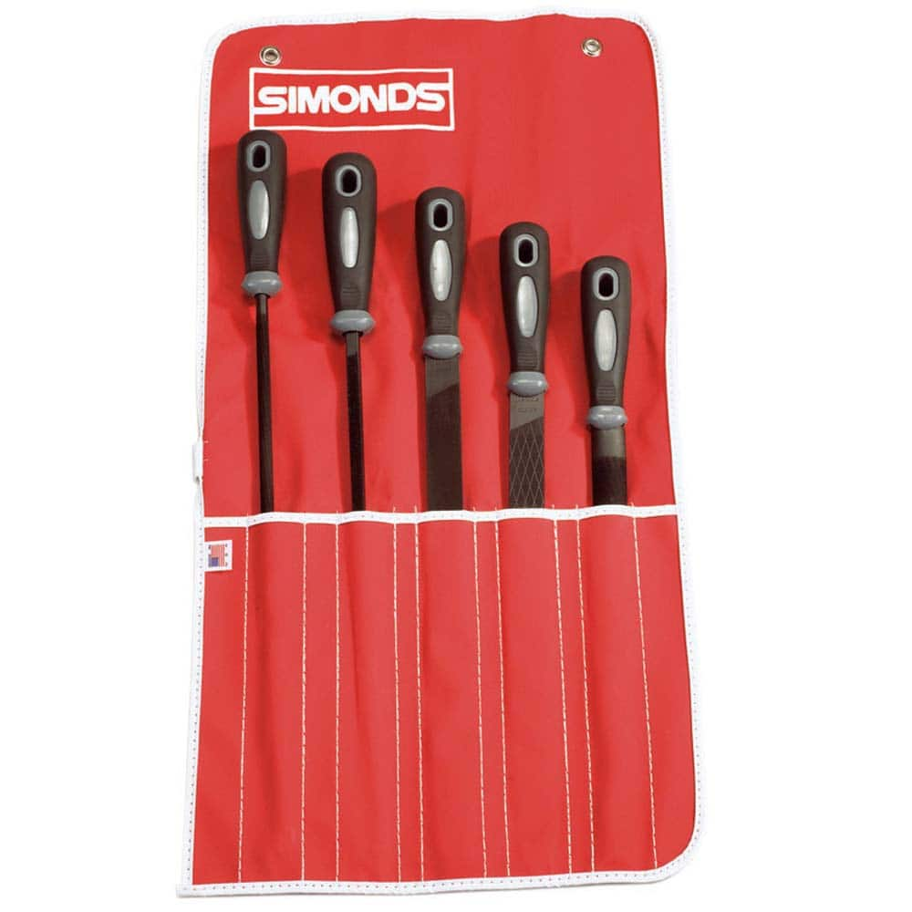 Simonds File - File Sets File Set Type: American File Types Included: Mill; Half Round; Round; Slim Taper; Rasp - Makers Industrial Supply