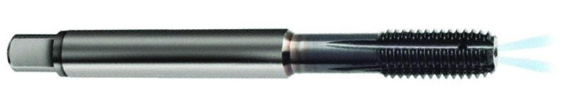 M3 x .50 Dia. - 6HX - 4 FL - Carbide Full Bott Tap-TiCN -Coolant-Thru-FORM-E DIN 371 - Makers Industrial Supply