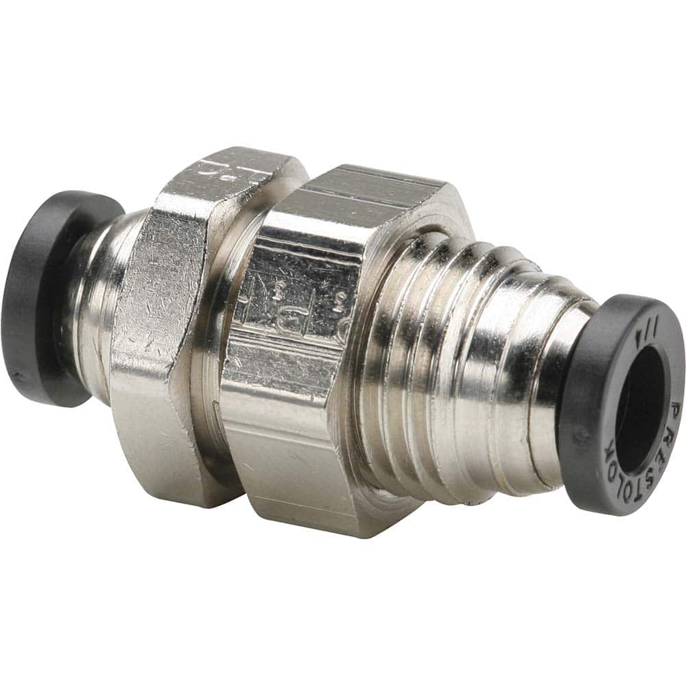 Parker - Metal Push-To-Connect Tube Fittings Type: Bulkhead Union Tube Outside Diameter (Inch): 1/2 - Makers Industrial Supply