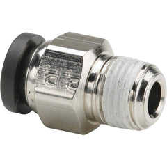 Parker - Metal Push-To-Connect Tube Fittings Type: Male Connector Tube Outside Diameter (Inch): 1/4 - Makers Industrial Supply