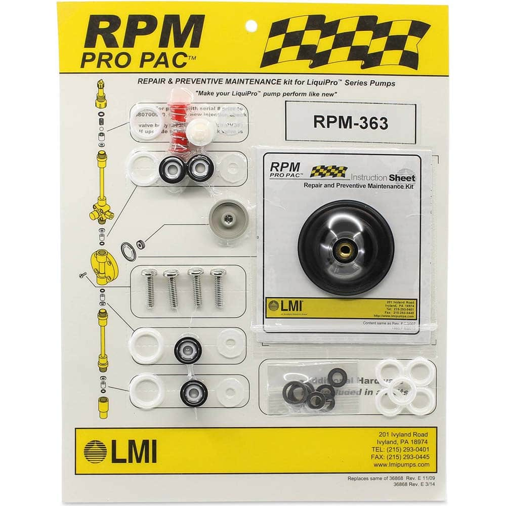 LMI - Metering Pump Accessories Type: Liquid End Preventative Maintenance Kit For Use With: LMI LIQUIPRO Liquid Ends: 333xx - Makers Industrial Supply