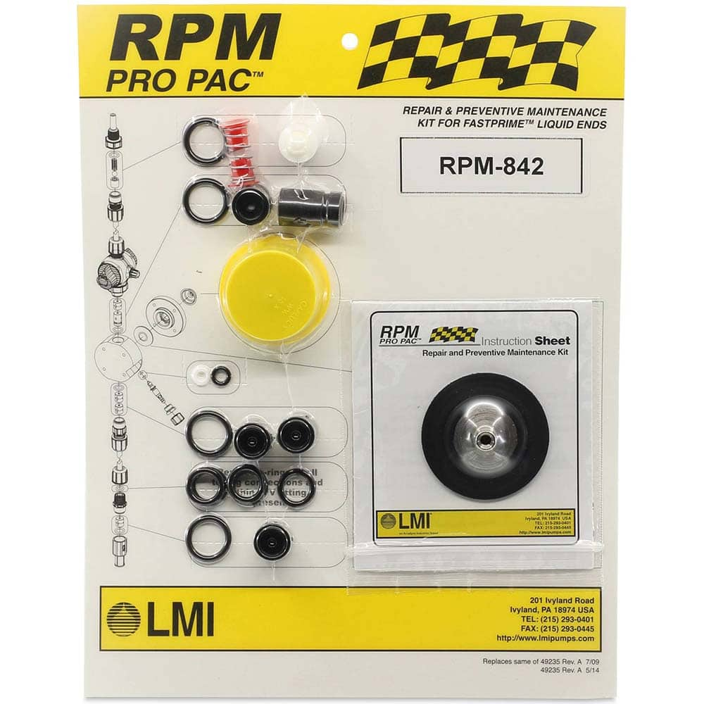 LMI - Metering Pump Accessories Type: Liquid End Preventative Maintenance Kit For Use With: LMI FASTPRIME Liquid Ends: 832xx,838xx,930Nx,930Sx,938Nx,938Sx - Makers Industrial Supply