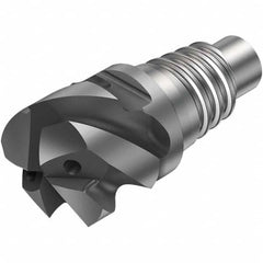 Corner Radius End Mill Head: 3/4″ Dia, 4 Flutes E20, Solid Carbide, AlTiN Coated, Series CoroMill 316