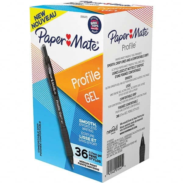 Paper Mate - Pens & Pencils Type: Retractable Gel Color: Black - Makers Industrial Supply