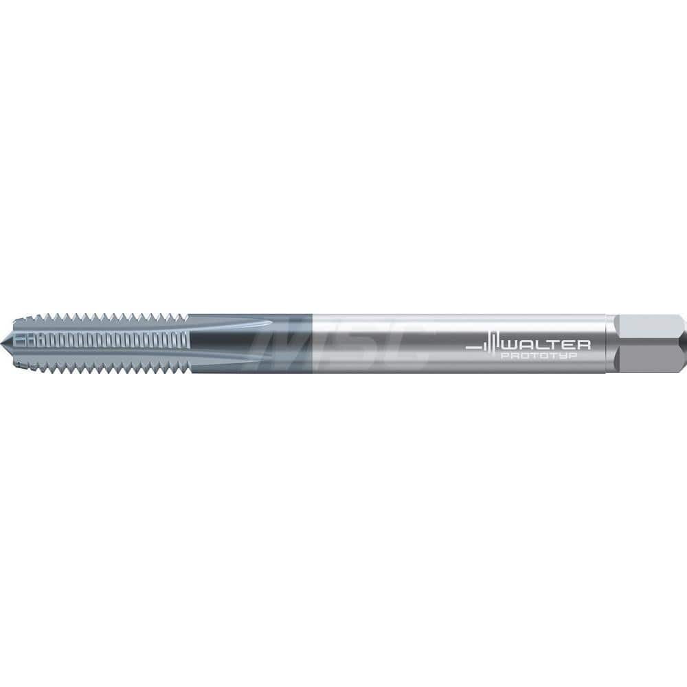 Straight Flutes Tap: Metric, 4 Flutes, Semi-Bottoming, 6HX, Solid Carbide, TiCN Finish Right Hand, Series TC388