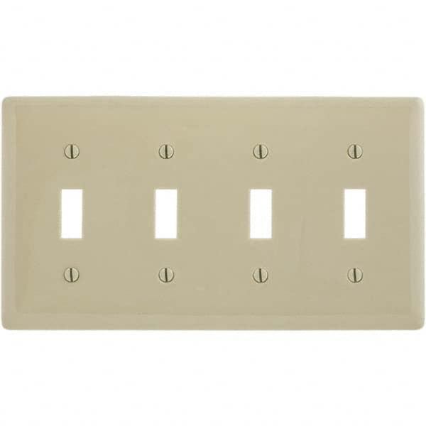 Hubbell Wiring Device-Kellems - Wall Plates Wall Plate Type: Switch Plates Color: Ivory - Makers Industrial Supply