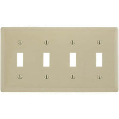 Hubbell Wiring Device-Kellems - Wall Plates Wall Plate Type: Switch Plates Color: Ivory - Makers Industrial Supply