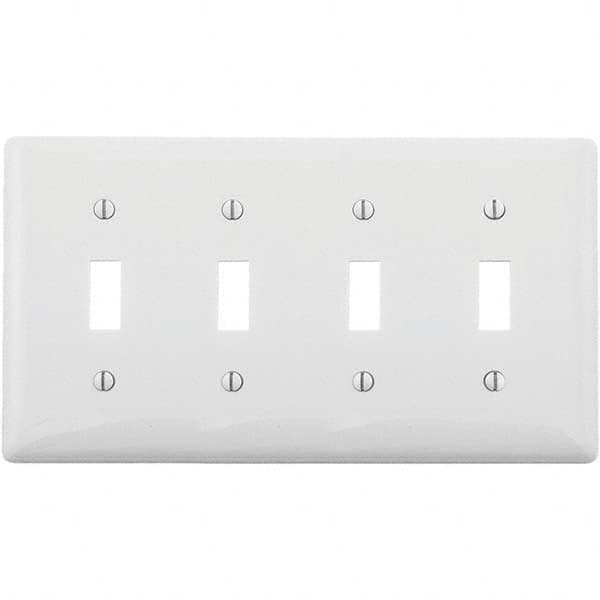 Hubbell Wiring Device-Kellems - Wall Plates Wall Plate Type: Switch Plates Color: White - Makers Industrial Supply