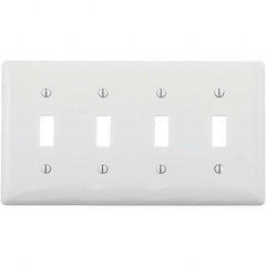 Hubbell Wiring Device-Kellems - Wall Plates Wall Plate Type: Switch Plates Color: White - Makers Industrial Supply