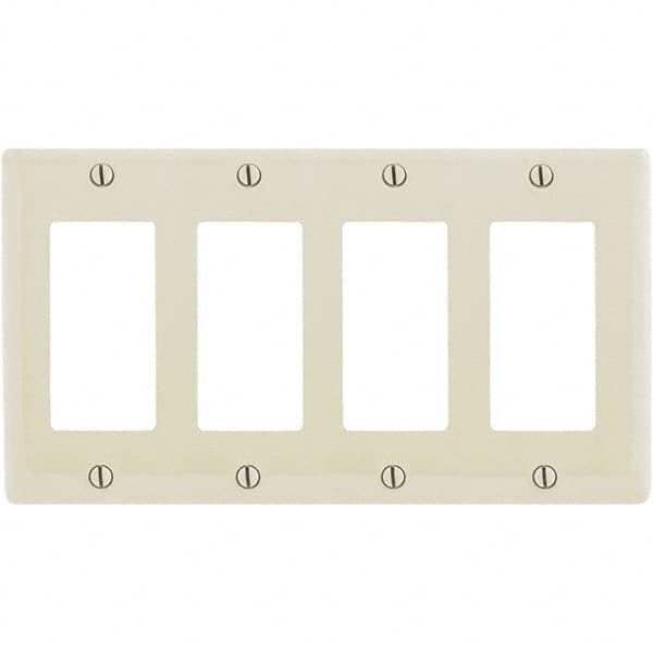 Hubbell Wiring Device-Kellems - Wall Plates Wall Plate Type: Outlet Wall Plates Color: Light Almond - Makers Industrial Supply