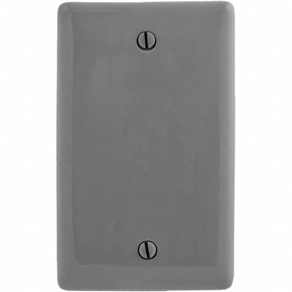 Hubbell Wiring Device-Kellems - Wall Plates Wall Plate Type: Blank Wall Plate Color: Gray - Makers Industrial Supply